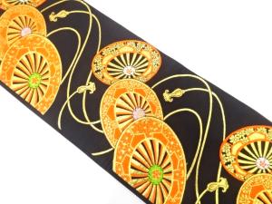 源氏車に組紐模様織り出し　子供帯